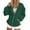 Dark Green, variant on Bibifish Womens Hoodies Contrast Trim Full Zip Up Drawstring Hoodies Side Pocket Oversized Fit Casual Picnics Mall Trips Sleek Trendy Hoodies