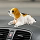 thumbnail image 4 of Adorno de perro que asiente - Decoración de salpicadero de resina con cabeza agitada, figura mona y balanceante para interior de coche, 3,7" de altura, 4 of 6