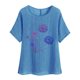 thumbnail image 1 of Vestidos Casuales Para Mujer, Blusas De Mujer De Moda Camisetas estampadas de moda para mujer, blusas casuales de lino holgadas de manga corta con cuello redondo y raglán, 1 of 4