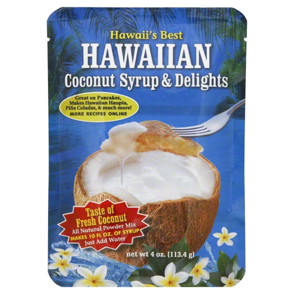 Kauai Tropical Syrup Hawaiis Best Coconut Syrup & Delights, 4 oz