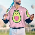 thumbnail image 4 of Fotbe Cute Avocado Baseball Jersey Shirt for Men and Women, Casual Short Sleeves Button Down T-Shirt-, 4 of 9