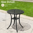 thumbnail image 3 of Pellebant Round Side Table Aluminum Patio Bistro End Table in Black, 3 of 8