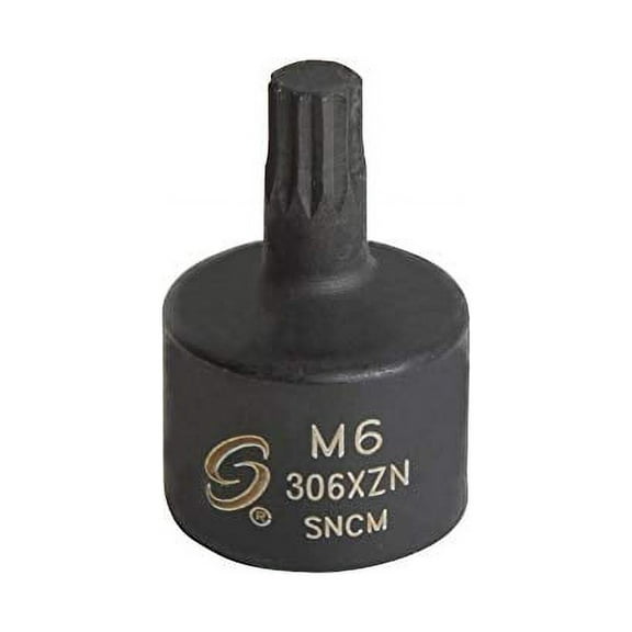 Sunex Tools 306XZN - 3/8" Drive M6 Stubby Triple Square Impact Socket