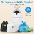 thumbnail image 3 of sexaoalx Diaper Pail, 12L Odor Control Trash Can with Locking Lid, Cartoon Design Waste Bin for Bathroom, Laundry, Living Room, 3 of 11