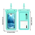thumbnail image 2 of Waterproof Phone Pouch, Universal Fit for Swimming Snorkeling Hiking Travel, IPX8 Certified Dry Bag Case with Touchscreen Compatibility, Clear Protective Sleeve for iPhone Samsung Smartphones, 2 of 10