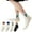 White, variant on TOOYOU Boys Girls Socks Sport Novelty Funny Crew Socks Children Toddler Solid Color Flower Pattern Socks 4 Pairs Funny Gifts For Kids Size 6-8 Years