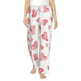 thumbnail image 2 of Lsque Pink Hearts Print Women's Pajama Pants, Lounge Pant - Comfortable Home Wear,Elastic Waistband, Stylish Design-XX-Large, 2 of 9