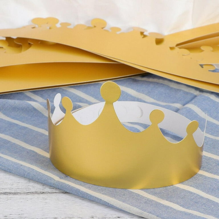 Silver Gold Princess Paper Birthday Crowns Hat Golden King Paper Crown for  Birthday Party Celebration Baby Shower Photo Props (20 Pack )