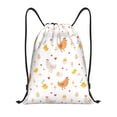 thumbnail image 1 of Xecao Funny Chicken Pattern Sports Drawstring Backpack - String Swim Gym Bag with Wet Proof Pocket for Women&Men-Small, 1 of 6