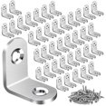 thumbnail image 1 of Esquina de soporte en l de 40 piezas con tornillos de 80 piezas, soporte de esquina, sujetador de soporte de ángulo para gabinete de marco de cama de muebles de madera, 1 of 5