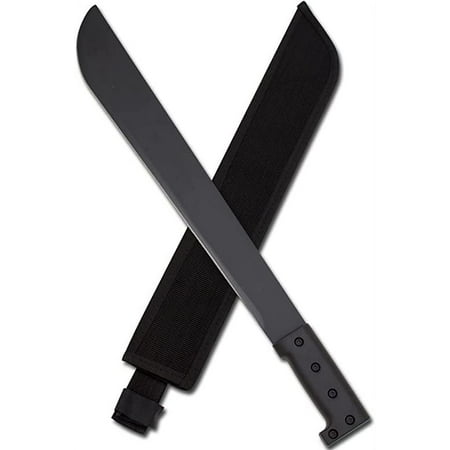 22.5 Survival Hunting Machete Carbon Steel Full Tang Blade with Carrying Case