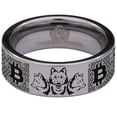 thumbnail image 2 of Friends of Irony FOI Wolf Pack Crypto Tungsten Carbide Ring, 2 of 9