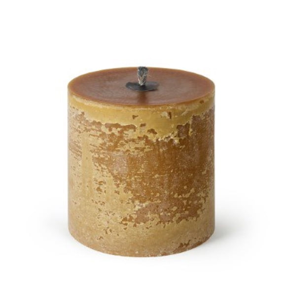 Contemporary Home Living 11.75" Chamois Brown Super Pillar Candle for Outdoor Patio
