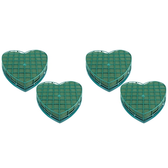 4Pcs Floral Foam Heart-Shaped Flower Holder with for Wedding Centerpiece Party Car Table Arrangement