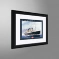 thumbnail image 3 of RMS Titanic Gold Letters Professionally Framed & Matted Art Print from Maritime Scene Painting by Artist Richard DeRosset Framed Art Size: 15" x 19", 3 of 5