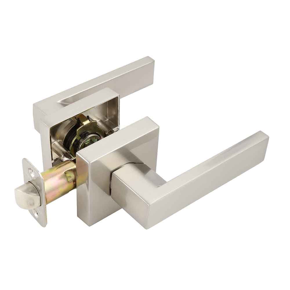Design House 581108 Karsen Hall and Closet Door Lever, Reversible for Left or Right Handed Doors, Satin Nickel Finish
