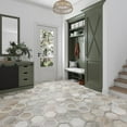thumbnail image 2 of Apollo Tile 20 pack 9.5-in W x 9.5-in L Hexagonal Matte Porcelain Wall and Floor Tile (12.535 Sq ft/case), 2 of 2