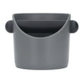 thumbnail image 2 of Caja de golpe de café, recipiente de plástico para eliminación de molienda de goma con barra para cafetería, cocina, gris, 2 of 5