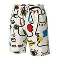 thumbnail image 5 of Kdxio Aabstract Eyes Pattern Mens Casual Shorts - Drawstring Summer Beach Sports Shorts for Men, 5 of 9