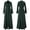 Green, variant on Azrian Coat Women's Casual Autumn and Winter Vintage Solid Long Woolen Coat Windbreaker Coat Black 12(XXL)