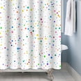 thumbnail image 6 of Tchckioa Rainbow Dot Shower Curtain for Bathroom,Waterproof Hooks Bath Curtain,72x72, 6 of 6