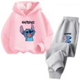 thumbnail image 3 of Sudadera con capucha y estampado de Stitch para niños y niñas, ropa informal con letras, estilo kawaii, moda, anime, manga, dibujos animados, 3 of 5