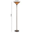 thumbnail image 5 of 3 Way Torchiere Floor Lamp with Frosted Glass shade and Stable Base, Bronze, 5 of 5
