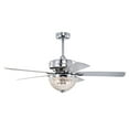 thumbnail image 4 of Warehouse of Tiffany AW01W03CR Itzel 52 in. 2-Light Indoor Chrome Finish Ceiling Fan Chandelier with Light Kit, 4 of 5