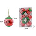 thumbnail image 1 of Bolas de adornos navideños, bolas de Navidad coloridas pintadas a mano,regalos de calcetín temático navideño para fiesta del festival del árD6PCS, 1 of 4