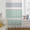 thumbnail image 5 of Farm Fruits Sheer Curtains 63 Inches Long, Watermelon Lemons Peach Green Grey Striped Light Filering Curtains, Breathable Simi Curtain Privacy Drapes for Living Room Bedroom Window Treatment, 5 of 9