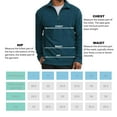 thumbnail image 5 of Men's Quarter Zip Polar Fleece Pullover Sweatshirt, Teal 3XL, 1 Count, 1 Pack, 5 of 7