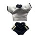 thumbnail image 3 of Conjunto de ropa para figuras de acción 1/12: top corto y pantalones cortos. Conjunto de ropa deportiva de moda para muñecas. Camisa de corta Negro, 3 of 8