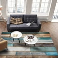 thumbnail image 4 of Area Rugs Indoor Non-Slip Rectangle Rug 2.7x5 Ft Modernism Impressionist Style Retro Wood Grain Rug Rubber Backing Floor Mats Non Shedding Home Decor Carpet for Entryway Living Room, 4 of 8