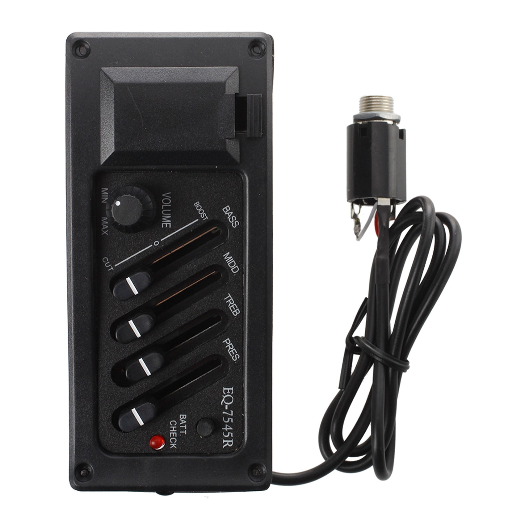 Complete Kit EQ Pre-Amp Plus Pickup for Acoustic Guitar with 1 Pair of Single Coil Soap Bar Pickups for Electric Guitar