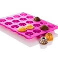 thumbnail image 2 of Molde para hornear de silicona sin BPA, versátil para hornear mini donas y más, 20 plantillas redondas con alto efecto antiadherente, 2 of 8