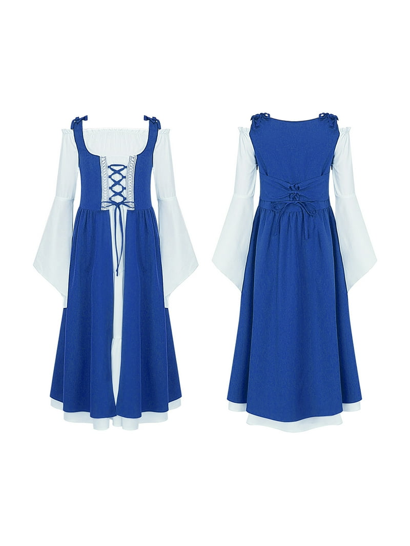 blue vampire dress Dark Blue Vampire Diaries Theme Bowknot Ruffled Gothic Lolita JSK Dress  Full Set  LolitaInside