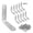 Silver, variant on Pack of 20 L-brackets, 2x2 inches, black heavy-duty L-brackets, suitable for right-angle connections, used to support shelves, ideal for shelves, wooden furniture, and cabinets, includes screws