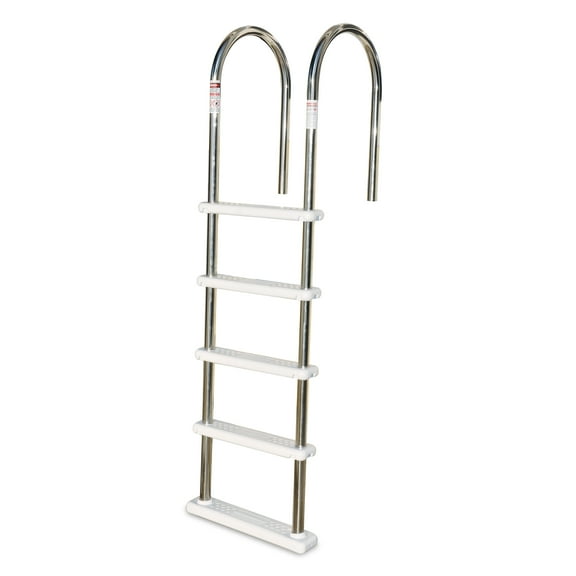 Swimline HydroTools Stainless Pool Deck Ladder with Non Slip Molded Steps