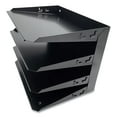 thumbnail image 4 of Huron Desktop Horizontal 4-Slot File Organizer, Black Steel, 4 of 4