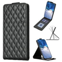 Flip Wallet Case for Samsung Galaxy S25, PU Leather Magnetic Snap Folio Cover with Card Holder, Kickstand Function - TPU Shockproof Durable Protective Phone Case for Samsung Galaxy S25, Black