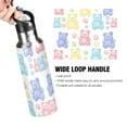 thumbnail image 4 of Yayeee 33oz Insulated Water Bottle Double Wall Stainless Steel with Flip Straw Lid, Colorful Gummy Bears Pattern, 4 of 7