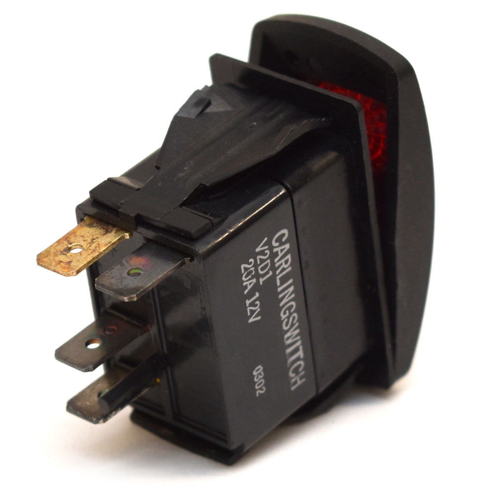 Carling Momentary Contura V Boat Rocker Switch | S Motor 4-Spade 12V