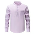 thumbnail image 6 of Toimothcn Polo Shirts For Men Casual Solid Color Buttons Up Lapel Long Sleeve Shirt Lightweight Soft Shirt Tops Comfy Mens Dailywear, 6 of 6