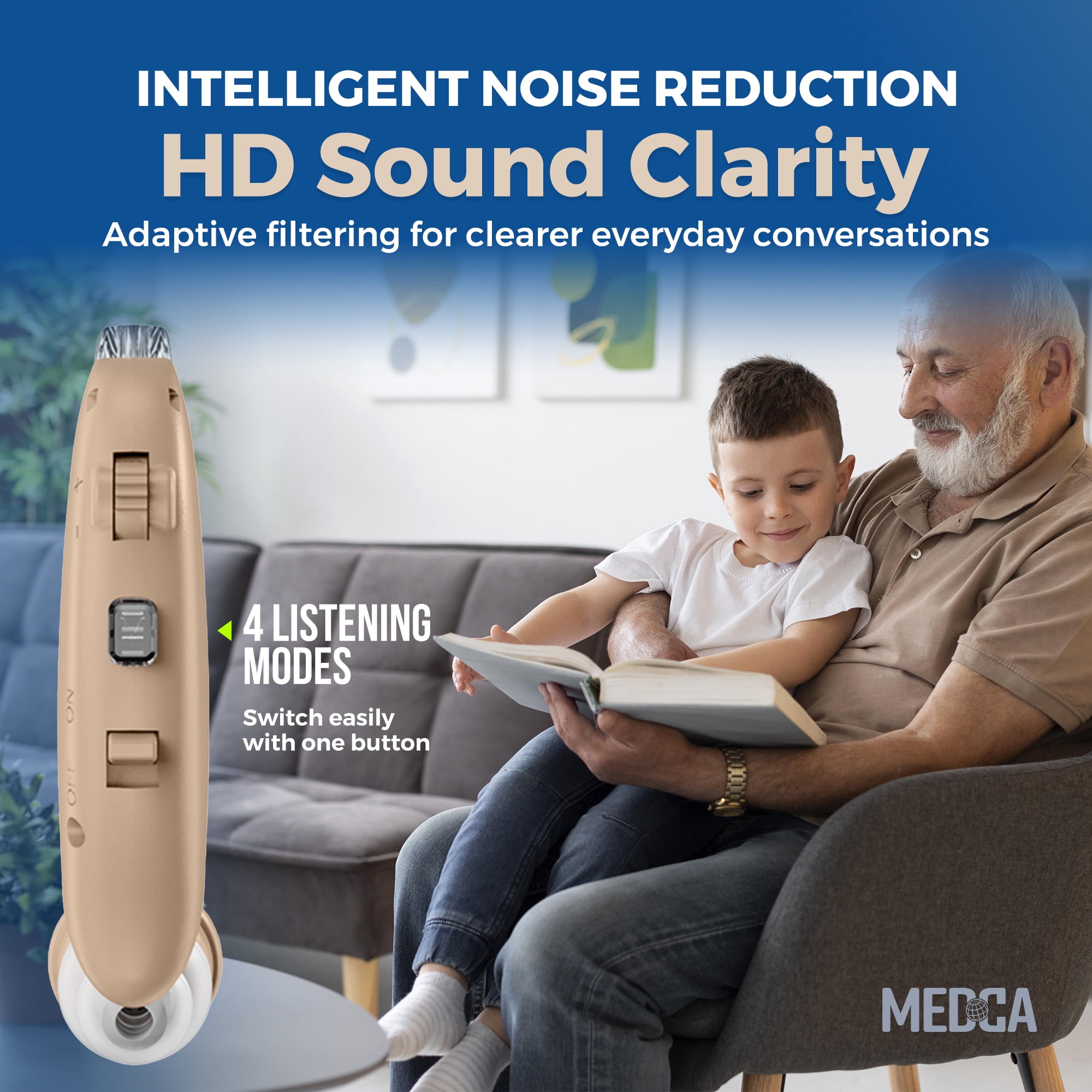 MEDca Item Digital Ear Hearing Personal Sound Multicolor Amplifier