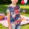 thumbnail image 4 of Grblisyd 4th of July Girls T Shirts Red White Blue Kids Summer Tops Crewneck Short Sleeve Patriotic Graphic Tees 7-8 Years, 4 of 6
