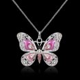 thumbnail image 2 of Jewelry Personality Vintage Multicolor Butterfly Necklace for Women Jewelry Gifts Necklaces for Women Alloy Pink, 2 of 6