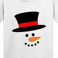 thumbnail image 4 of Inktastic Snowman with Top Hat and Carrot Nose Youth T-Shirt, 4 of 5