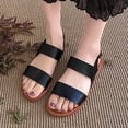 thumbnail image 3 of Sandalias planas cómodas Sandalias planas de moda para mujer Punta abierta para recorrido por la playa, 3 of 9