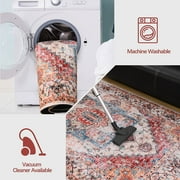 Softlife Oriental Traditional Area Rug for Living Room Durable Washable Persian Carpet Non Slip Boho Rugs for Bedroom, 5x8, Orange