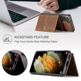 thumbnail image 5 of Allytech 2 in 1 Detachable Wallet Case for Samsung Galaxy S24 FE, [Support Wireless Charging] [4 Card Slots & 2 Cash Pocket], Retro PU Leather Magnetic Closure Shockproof Anti-Drop Slim Case, Brown, 5 of 9